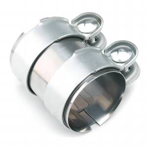 lot 14372 image: Simnliras 2.75 Inch Exhaust Butt Joint Band Clamp Stainless Steel 2.75 Universal Band Seal Clamp Sleeve Coupler for Pipe Connection