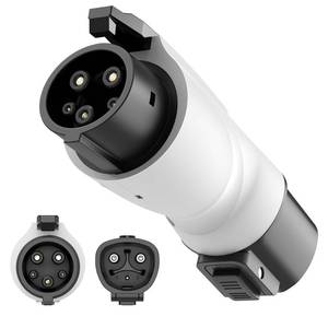lot 14377 image: Otytkgo Tesla to J1772 Adapter with Fixed Lock Works, Max 80A 250V Converter Compatible with Nacs Wall Mobile Connector Target Chargers for All J1772 EVs (White)