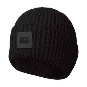 lot 14378 image: UGG Mens Chunky Rib Beanie, Black, One Size