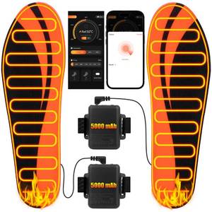 lot 14414 image: Heated Insoles Rechargeable, 5000 mAh Battery with APP Control, Foot Warmers with 4 Heating Levels for Men and Women, Skiing, Outdoor Winter Use, Washable and Trimmable (S 4.5-8)