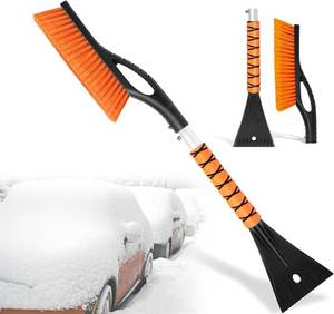 lot 14434 image: Showvigor 27 Car Snow Brush and Ice Scrapers for Car Windshield, 2-in-1 Detachable Ice Scraper and Brush for Car with Ergonomic Foam Handle, Suitable for Cars, Trucks, SUVs