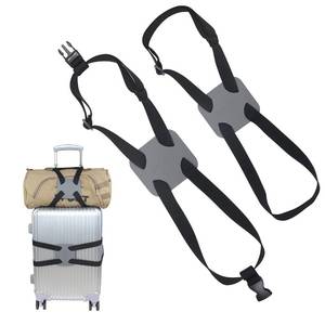 lot 16053 image: Luggage Bungee Strap��Luggage Straps Bag Bungees for Add a Bag Easy to Travel Suitcase Elastic Strap Belt��2-Pack-Grey��