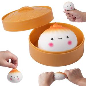 lot 16074 image: Squishy Dumpling Stress Balls for Adults, Dumpling Squishy Toys for Kids, Sensory Toys, Squeeze Dough Ball Stress Relief Toy, Squishy Fidget Toys, Stretchy Stress Ball Squish Toys for ADHD