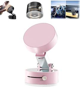 lot 16113 image: Oudvaker Foldable Magnetic Vacuum Phone Holder, 360° Electric Suction Car Mount, Double-Sided Swivel Stand for Car, Mirror, Gym, Kitchen, Hands-Free Portable Phone Holder (Pink)