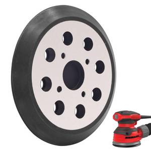lot 16114 image: 5 Inch 8 Hole Replacement Metal Sander Pad Compatible with Craftsman, Hook and Loop Sander Backing Pad for 315.112170 315.116940 315.116950 315.112180 315.279870 ROS Model 315 Random Orbital Sander