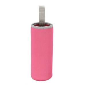 lot 16124 image: MECCANIXITY Water Bottle Sleeve 500ml Neoprene Carrier Insulated Non Slip Protective Glass Bottles Cover with Strap for Cool or Hot Drinks, Rose Red 2 Pack