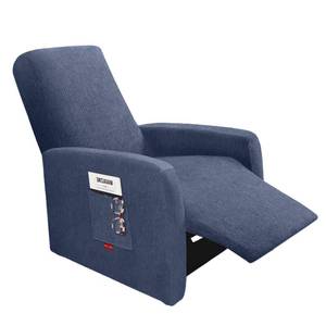 lot 16128 image: Jcones 3 Pieces Plush Fabric Extra Small Recliner Chair Covers Stretch Recliner Slipcover for Lazy Boy Wide Recliner Chair Washable (Blue Gray)