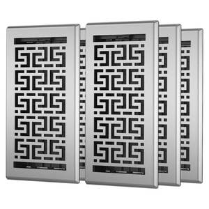 lot 17542 image: Floor Register 6x10-6 Pack Floor Vent Covers Heavy Duty Walkable Steel Floor Vents Adjustable Decorative Vent Covers for Home Floor Sidewall Office or Ceiling Vent