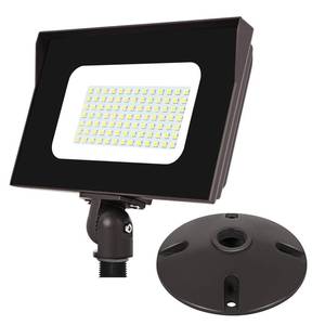 lot 18364 image: Tesoorda LED Flood Lights Outdoor, 60W 7200LM IP65 Waterproof Adjustable Knuckle Mount LED Security Light,500W Halogen Equiv,5000K Daylight Dusk to Dawn Flood Light for Yard, Garage, Garden