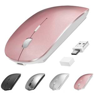 lot 18379 image: Suteke Bluetooth Wireless Mouse USB C for MacBook Air Pro iMac Laptop Desktop Computer, Wireless Rechargeable Silent C Mouse for Mac DesktopiPadSurface Pro (BT5.23.0, 2.4G USB A, Type-C Receiver)