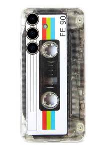 lot 18387 image: FAteamll Case for Galaxy S25 Shockproof Scratchproof with TPU Soft Bumper Retro Cassette Tape Case Compatible with Samsung Galaxy S25