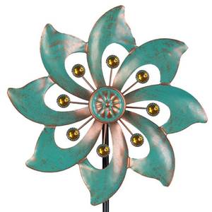 lot 18408 image: VEWOGARDEN Garden Decor Wind Spinners, Small Waterproof Metal Pinwheels Wind Spinner for Yard and Garden 37  10inches (Single Blade)