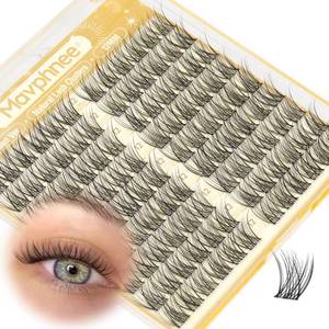 lot 18412 image: 12MM Natural Eyelash Clusters Clear Band Lash Clusters Fluffy Individual Lashes DIY Cluster Lashes Wispy Cluster Eyelash Extensions for Polished Look (108PCS, CC Curve)