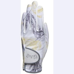 lot 18417 image: Glove It Ladies Golf Glove - Lightweight and Soft Cabretta Leather Golf Glove for Womens  features UV Protection  CITRUS & SLATE  Small  Left