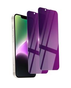 lot 18446 image: Ifaeveus 2 Pack Privacy Screen Protector for iPhone 1413 Pro13 Tempered Glass 6.1inch Private Saver Purple Anti-Spy Anti-Blue Light Anti-Scratch Full Coverage