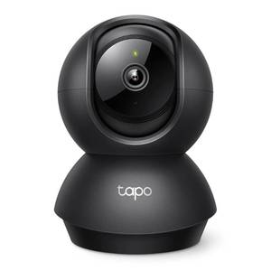 lot 18453 image: Tapo 2K Indoor PanTilt Wired Security Camera - Works as a Baby Monitor & Pet Camera, Motion Detection, 2-Way Audio, Siren, Night Vision, Subscription-Free Local Storage or Optional Cloud, Black, C211