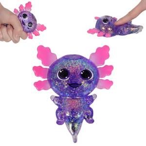 lot 18456 image: Puffwize Axolotl Squishy Toy, Cute Slow Rising Fidget Toy for Stress Relief, Soft Squeeze Sensory Toy for Kids and Adults, Handheld Stress Ball for Anxiety and Focus Big Ears Axolotl(Purple)