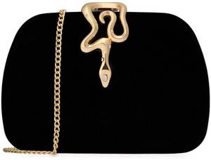 lot 18469 image: nodeber Velvet Evening Clutch Purse for Women-Snake Clasp Formal Handbag,Hard Shell Design Bag for Weddings, Parties, Prom&Special Occasions(Black)
