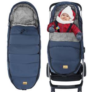 lot 19403 image: Zooawa Stroller Bunting Bag Universal, Waterproof Baby Stroller Footmuff, Stroller Sleeping Bag for Cold Weather, Extra Thick, Fits 6-36 Months Baby, Dark Blue