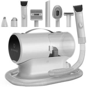 lot 19433 image: AIRROBO Dog Grooming Vacuum and Kit with Clipper Nail Trimmer Grinder, 12000Pa Pet Vacuum for Shedding Grooming, 2L Large Capacity Dog Hair Vacuum with 8 Pet Grooming Tools, PG100 Plus