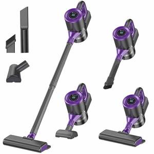 lot 19439 image: Cordless Vacuum Cleaner, Powerful Suction Vacuum Cleaners for Home, Stick Vacuum Cordless Rechargeable with LED Screen and 3-Speed Suction, Lightweight Handheld Vacuum for Pet Hair, Hard Floor, Carpet