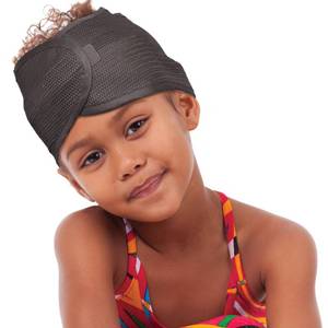 lot 20186 image: DONNA Kids Satin Lined Mesh Wrap �� Adjustable Hair Wrap for Girls, Soft Breathable Mesh Outer & Silky Satin Interior, Comfortable Sleep & Daily Wear Head Wrap, Black