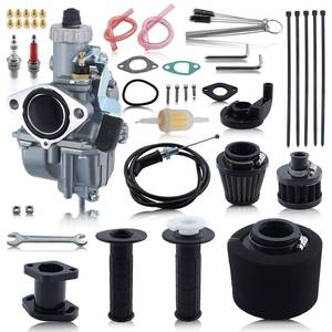 lot 20198 image: VM22 26mm Carburetor Carb for Predator 212cc 196cc 224cc 200cc CT200U BT200X Mini Bike Go Kart KT196 Go Kart GX160 GX200 6.5hp Engine with 38mm Air Filter Intake Manifold Main Jets Kit (Black)