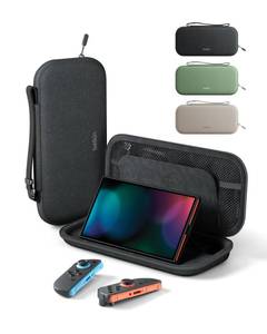 lot 20207 image: Belkin Nintendo Switch 2 Case, Travel Bag wAirTag Holder & Storage Pocket for Up to 12 Game Cards - Portable, Lightweight Carrying Case wHard Shell, Soft Interior, Switch 2 Accessories - Charcoal
