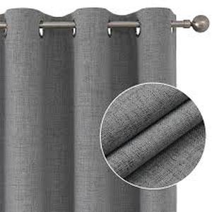 lot 16148 image: Gray Blackout Curtain Panel with Grommets