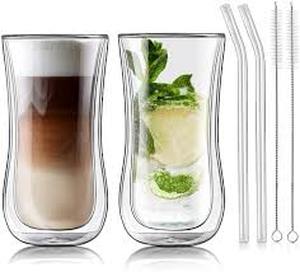 lot 19413 image: JoeYon Double Wall Glass Tumbler Set