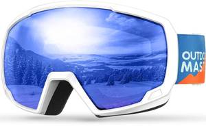 lot 2396 image: OutdoorMaster Kids Ski Goggles, Snowboard Goggles - Snow Goggles for Kids,Youth with Anti-Fog 100percent UV Protection Spherical Lens - Bluebird Day