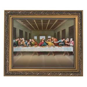 lot 4437 image: Gerffert Christian Wall Dcor Ornate Gold Framed Artwork, 13 x 11-Inch, Davinci - The Last Supper