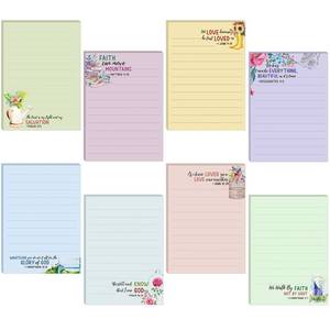lot 4475 image: Gersoniel 8 Pack Christian Sticky Notes Small Scripture Inspirational Memo Pads Floral Design Adhesive Religious Bible Verse Quotes Notepads for Writing Schedules, 4 x 5.5 Inch(Fresh Style)