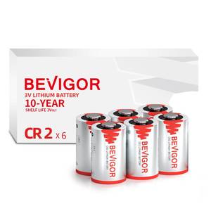 lot 4481 image: BEVIGOR CR2 3v Lithium Battery 6 Pack, CR15h270 cr2 3 Volt Batteries Cell, Long Lasting Power, CR2 Battery for Rangefinder Flashlight, Photo Cameras, Alarm Systems, Baby Monitor.