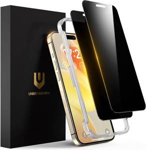 lot 4482 image: UNBREAKcable Privacy Screen Protector for iPhone 15 Pro Max, Shatterproof Tempered Glass True 28°Anti Spy 9H Hardness Easy Installation Frame Private Protector for iPhone 15 Pro Max 6.7-2 Packin