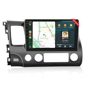 lot 9081 image: Car Stereo Radio for Honda Civic 2006 2007 2008 2009 2010 2011 with Wireless Carplay and Android Auto,10.1 Inch 1080P Touch Screen for Civic Radio with Bluetooth GPS Navi Mirror Link SWC