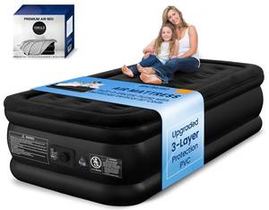 lot 9091 image: GetFitAirBed Twin Air Mattress with Built-in Pump, 600 lbs Heavy-Duty Support, 48-Hour Leak Tested 3-Layer PVC, 2-Min Fast Inflation, Durable Portable Blow Up Bed for Home, Guests and Camping