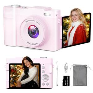 lot 4430 image: 4K Digital Camera for Photography Auto-Focus, Compact 50MP Camera with 180° Flip Screen, 16X Digital Zoom, Camara Fotografica with 32GB Card � Great for Vlogging and Learning Photography