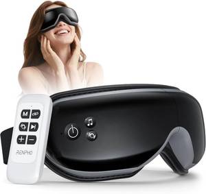 lot 4453 image: RENPHO Eye Massager with Heat, FSA Eligible HSA, Birthday Gifts for Men, Eyeris1 Eye Massager with Remote Compression, Sleep Mask for Relax Migraine Relief Reduce Strain Improve Sleep