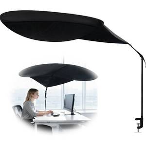 lot 10059 image: STAYDEN Office Cubicle and Desk Shade, Suitable for Cubicle to Block Light and Privacy Protection Cubicle Light Shield Black Diameter 65 inchesBlack
