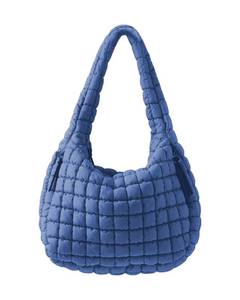 lot 4459 image: Yecaigna Puffer Tote Bag, Quilted Tote Bag Crossbody Bags for Travel, Gym, Work (Blue)