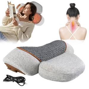 lot 10139 image: 3-in-1 Neck Massager Pillow, Neck Massager for Pain Relief Deep Tissue, with Heating and Cervical Traction, 3D Ergonomic Cervical Hump Corrector Massage for Home Office