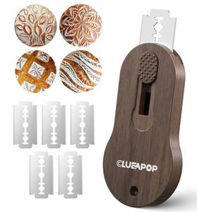 lot 10156 image: CLUEAPOP Bread Lame  Sourdough Scoring Tool  Bread Scoring Tool  Lame Bread Tool  Sourdough Tools Includes 5 Bread Razor Blades, Extractable and Magnetic Scoring Knife for Bread Baking