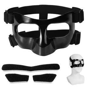 lot 10184 image: Nose Guard for Broken Nose, 5.9x3.74in Adjustable Face Shield with Pads Face Guard Sports Training Face Mask Nose Protector for Adults Teens Basketball Soccer Baseball (Black)