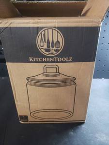 lot 11789 image: KitchenToolz Glass Storage Jar with Lid