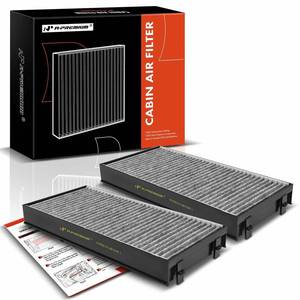 lot 11838 image: A-Premium 2-PC Cabin Air Filter with Activated Carbon Compatible with BMW X5 2007-2019, X6 2008-2019, Replace# 64116945594, 64119248294