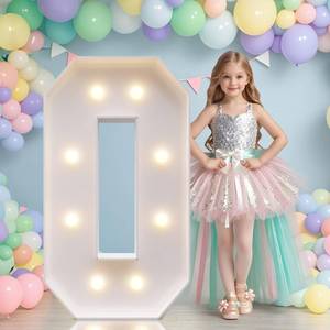 lot 11869 image: JoyMuse Marquee Numbers 3 Feet Tall, Light Up Numbers with Lights, Large Numbers for Party, Number 0 Light Up Numbers for Party Anniversary Birthday Decorations for Girls Boys
