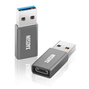 lot 12008 image: XAOSUN 10Gbps USB C Female to USB Male Adapter (2-Pack), 3.1 USB A to C Adapter, One-Sided SuperSpeed Data Sync and 100W Fast Charging for iPhone 1716 Plus Pro Max, Laptop, Charger, Quest Link, etc.