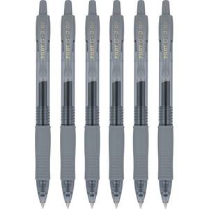 lot 12264 image: PILOT G2 Premium Refillable and Retractable Rolling Ball Gel Pens, 0.7mm Fine Point, Gray, 6-Pack (Missing One )