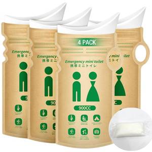 lot 12315 image: HeyFir Premium Disposable Urine Bags 900ml, Super Absorbent Gel, Leak-Proof Double Zipper, Stand-Up Base, Portable for Travel Camping Traffic Jams Emergencies Outdoor, Unisex Men Women Kids, 4 Pack